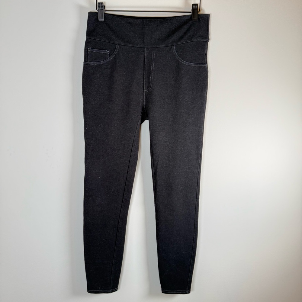 Spanx Women's Stretchy Full Length Pull On Jeggings Leggings Black‎ Size Large